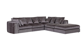 Hoekbank Caesar - Modulaire bank - Incl. Poef