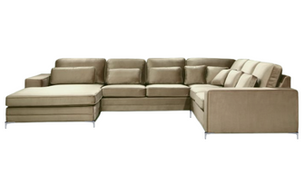 Louis Hoekbank - Taupe - Velvet stof