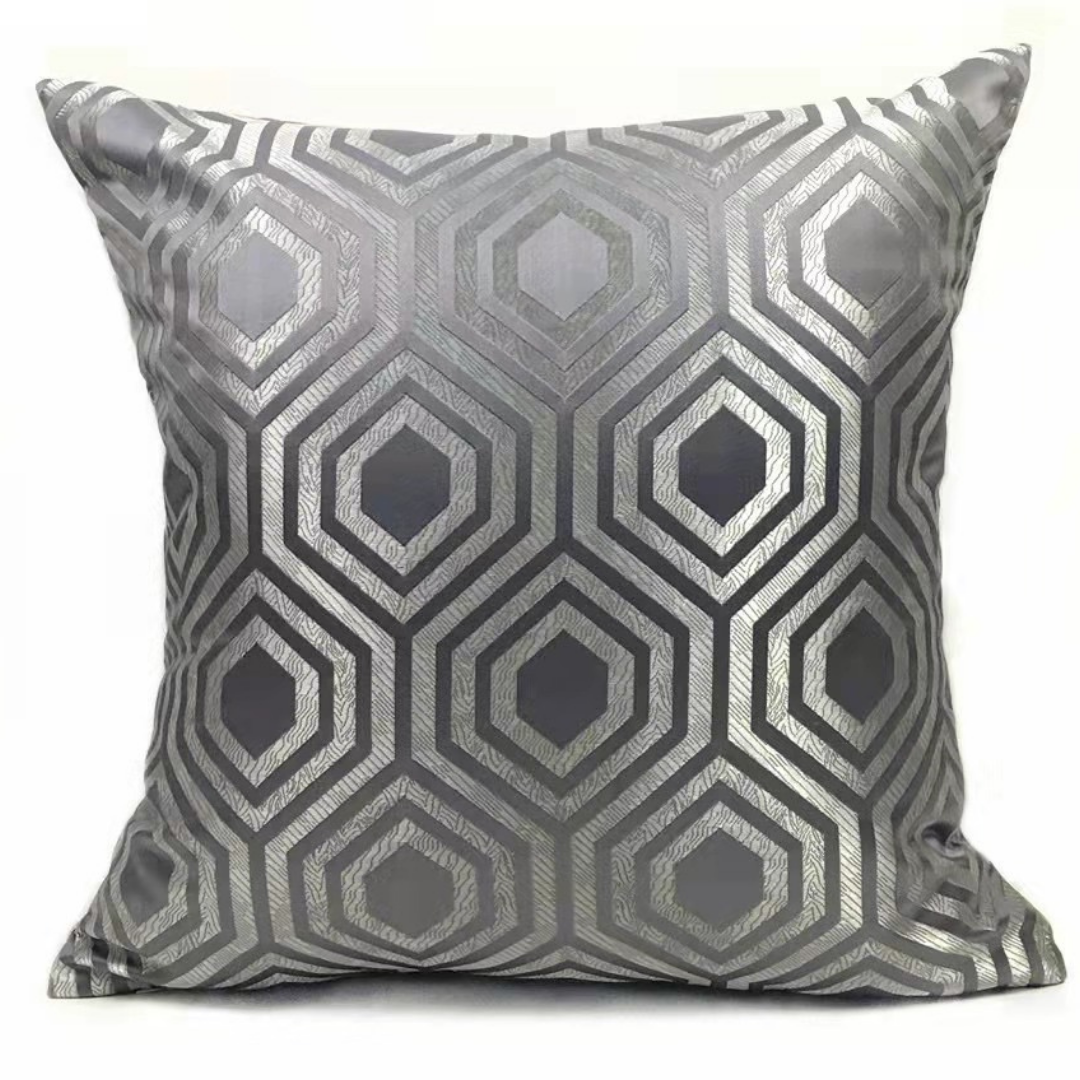 Kussen Metropole - 45 cm - Grijs/Zilver