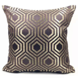 Kussen Metropole - 45 cm - Bruin/Goud