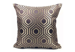 Kussen Metropole - 45 cm - Bruin/Goud