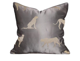 Kussen Panters - 45 cm - Bruin