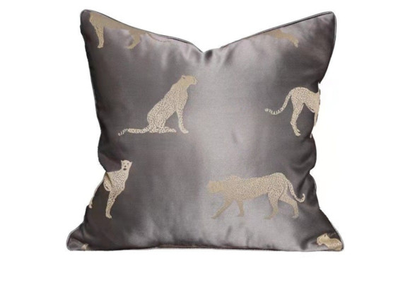 Kussen Panters - 45 cm - Bruin