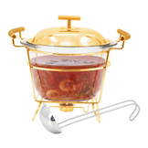 Glazen soepterrine - Goud - 4 Liter