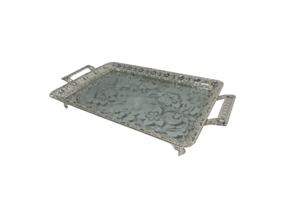 Dienblad Crystal Zilver - 30 x 50 cm