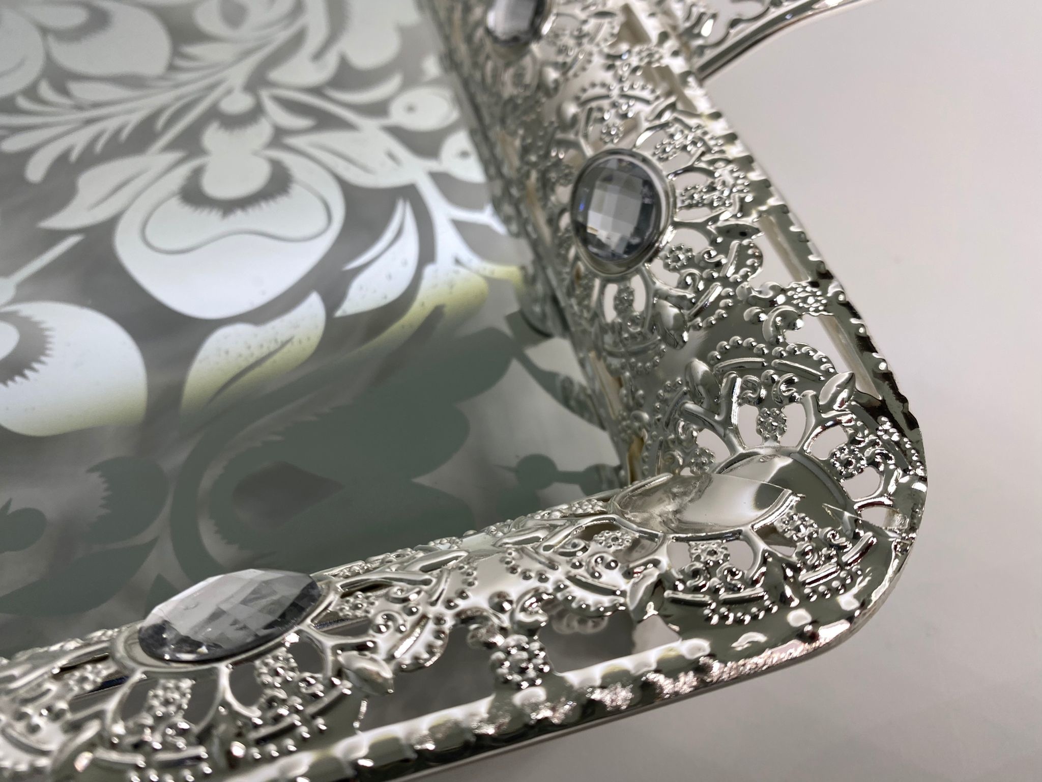 Dienblad Crystal Zilver - 30 x 50 cm