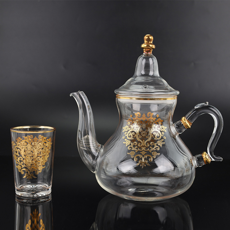 Theeglazen Sahra - Goud - set van 12