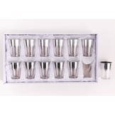 Theeglazen Berkane - Zilver - set van 12