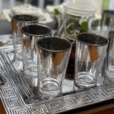 Theeglazen Berkane - Zilver - set van 12