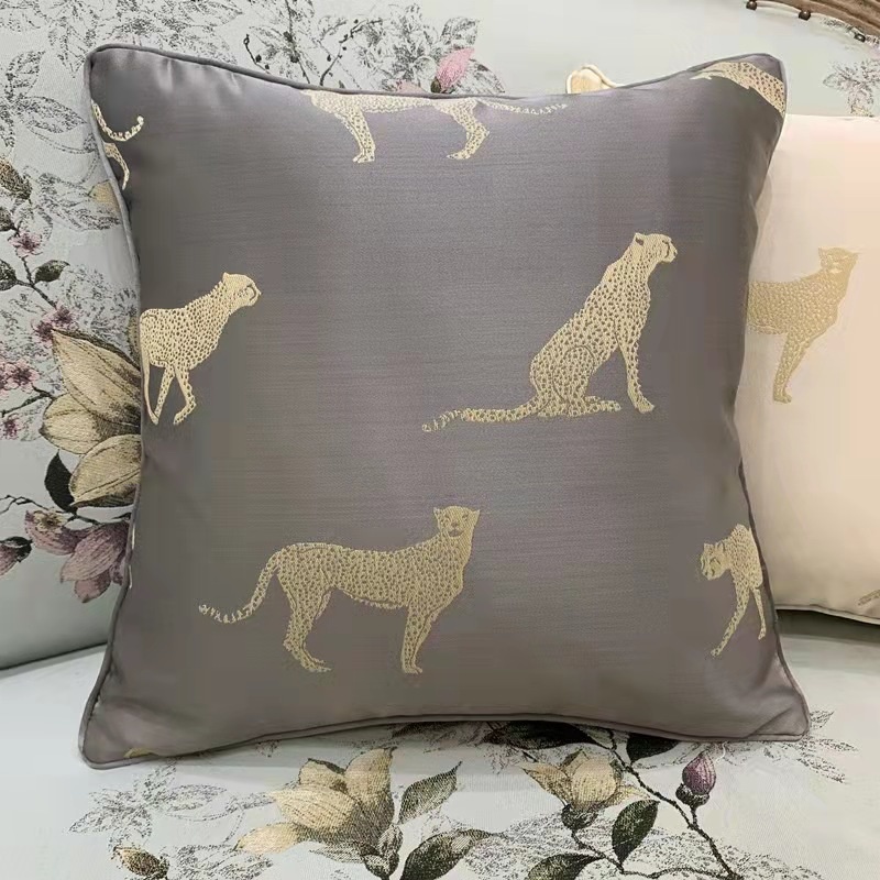 Kussen Panters - 45 cm - Bruin