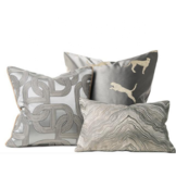 Kussen Mansour - 45 cm - Grijs