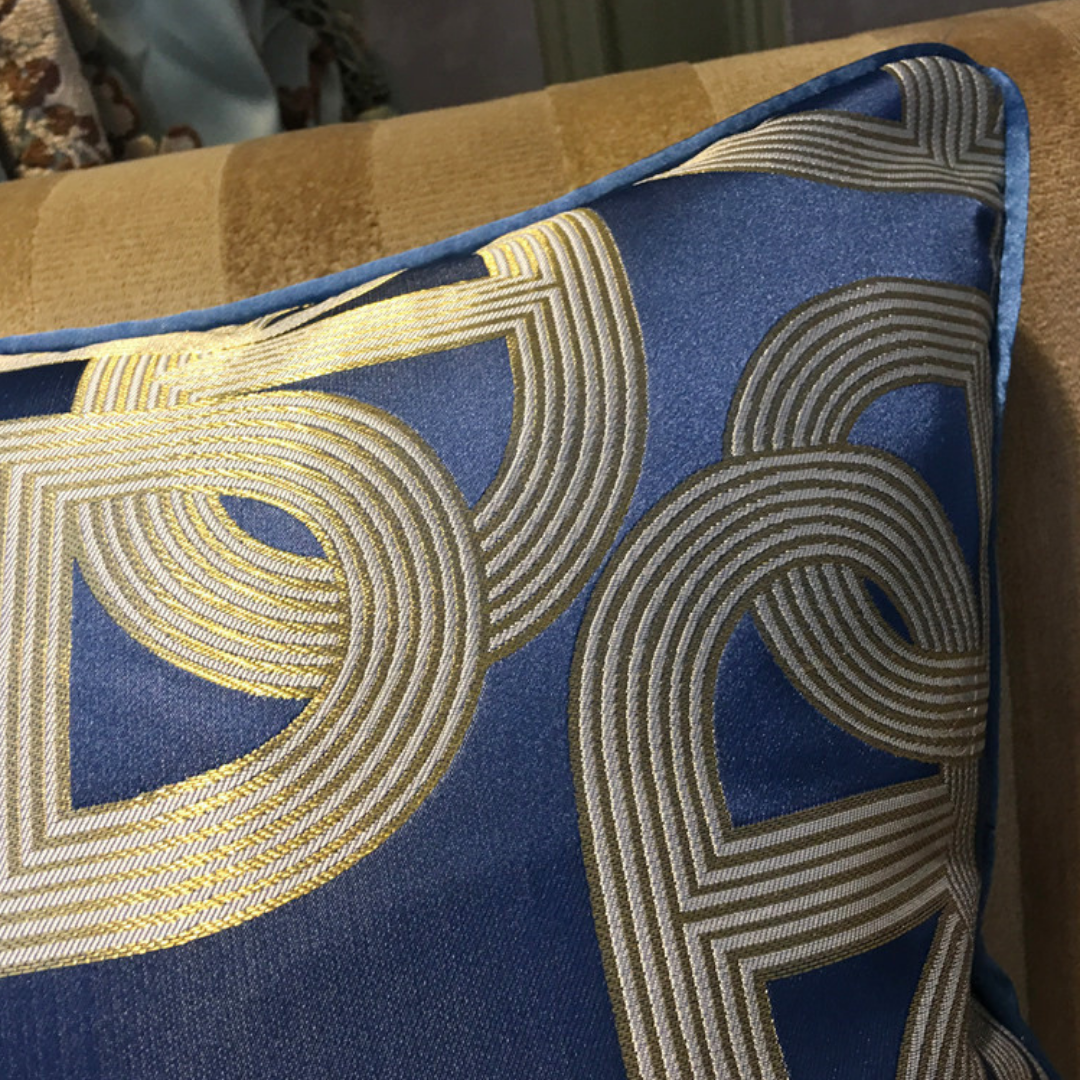 Kussen Mansour - 45 cm - Blauw