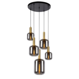 Hanglamp Tubes - Smoke glas - 5 lichts