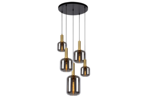 Hanglamp Tubes - Smoke glas - 5 lichts