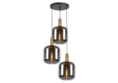 Hanglamp Tubes - Smoke glas - 3 lichts