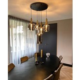 Hanglamp Tubes - Smoke glas - 5 lichts