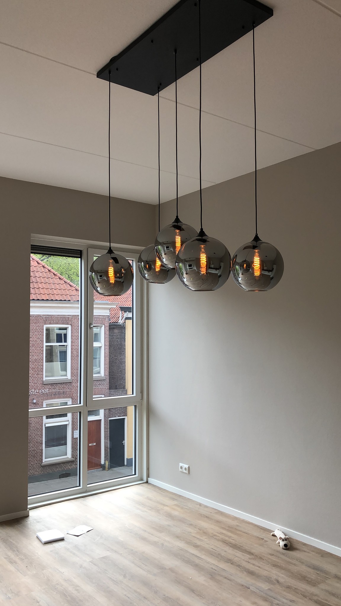 Hanglamp Illusion Smoking glass  5 lichts