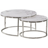 Salontafel Doblo Rond Marmer set van 2