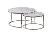Salontafel Doblo Rond Marmer set van 2