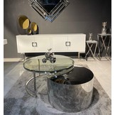 Salontafel - Colorado set van 2 - Zilver / glas