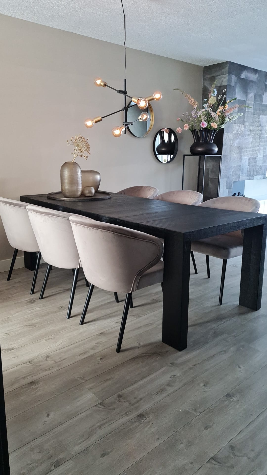 Eetkamerstoel Ankara Taupe  / Zwart