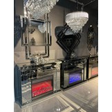 TV-dressoir Azra - Wit - incl. Sfeerhaard