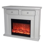 TV-dressoir Azra - Wit - incl. Sfeerhaard