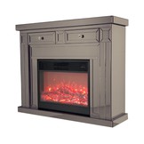 TV-dressoir Azra - Sepia - incl. Sfeerhaard