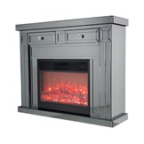 TV-dressoir Azra - Antraciet - incl. Sfeerhaard