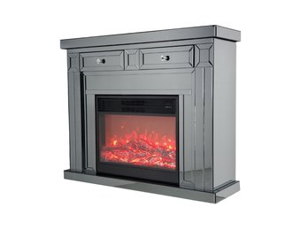 TV-dressoir Azra - Antraciet - incl. Sfeerhaard