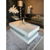 Salontafel Spiegelglas Wit Hamburger | Blocci