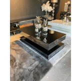 Salontafel Spiegelglas Antraciet Hamburger | Blocci