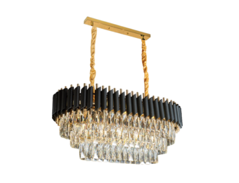 Hanglamp Pearl Ovaal Zwart/Goud - Eric Kuster Style