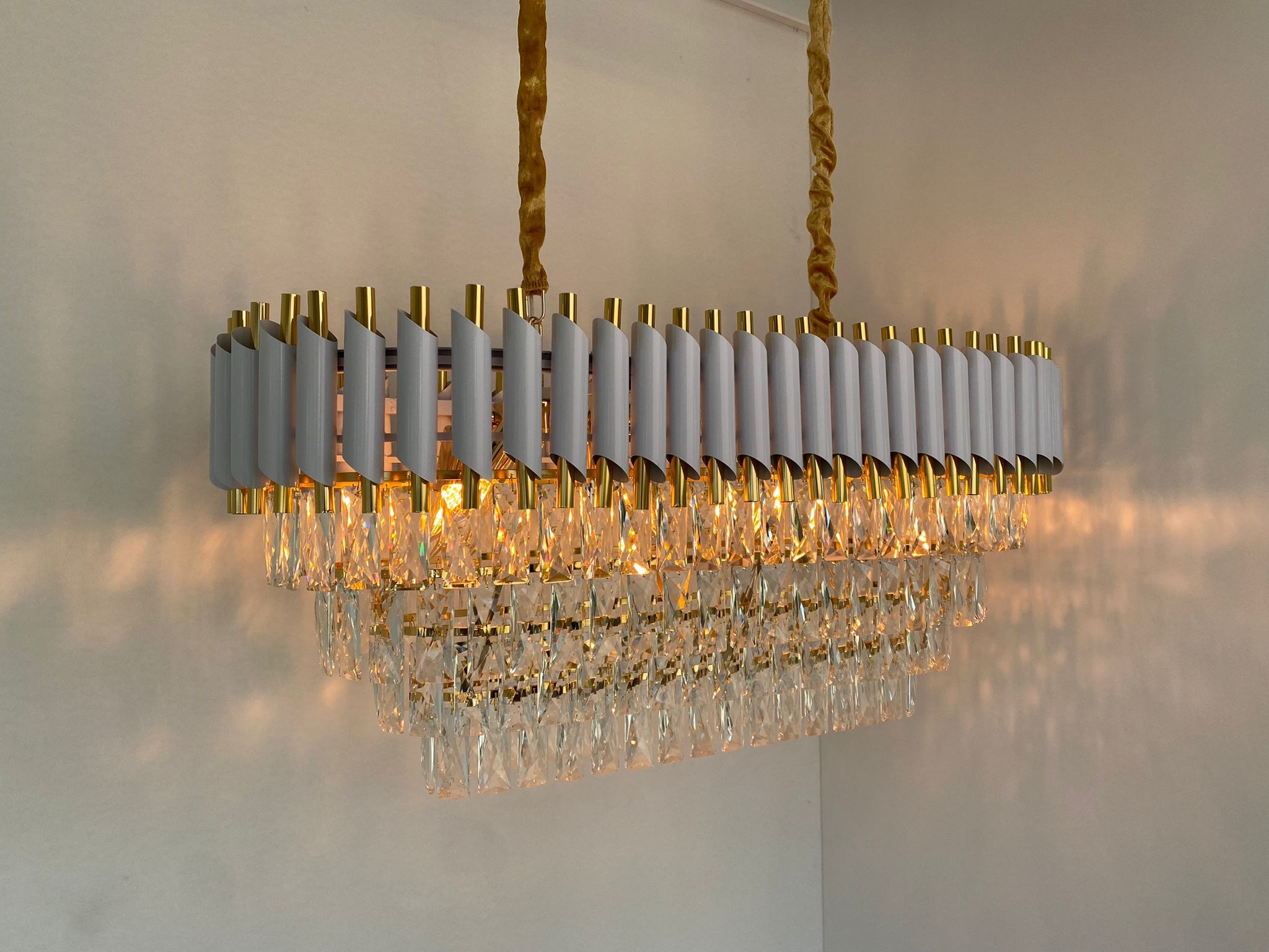 Hanglamp Pearl Ovaal Wit/Goud - Eric Kuster Style