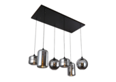 Hanglamp Mix Bollen Smoking glass 6 lichts