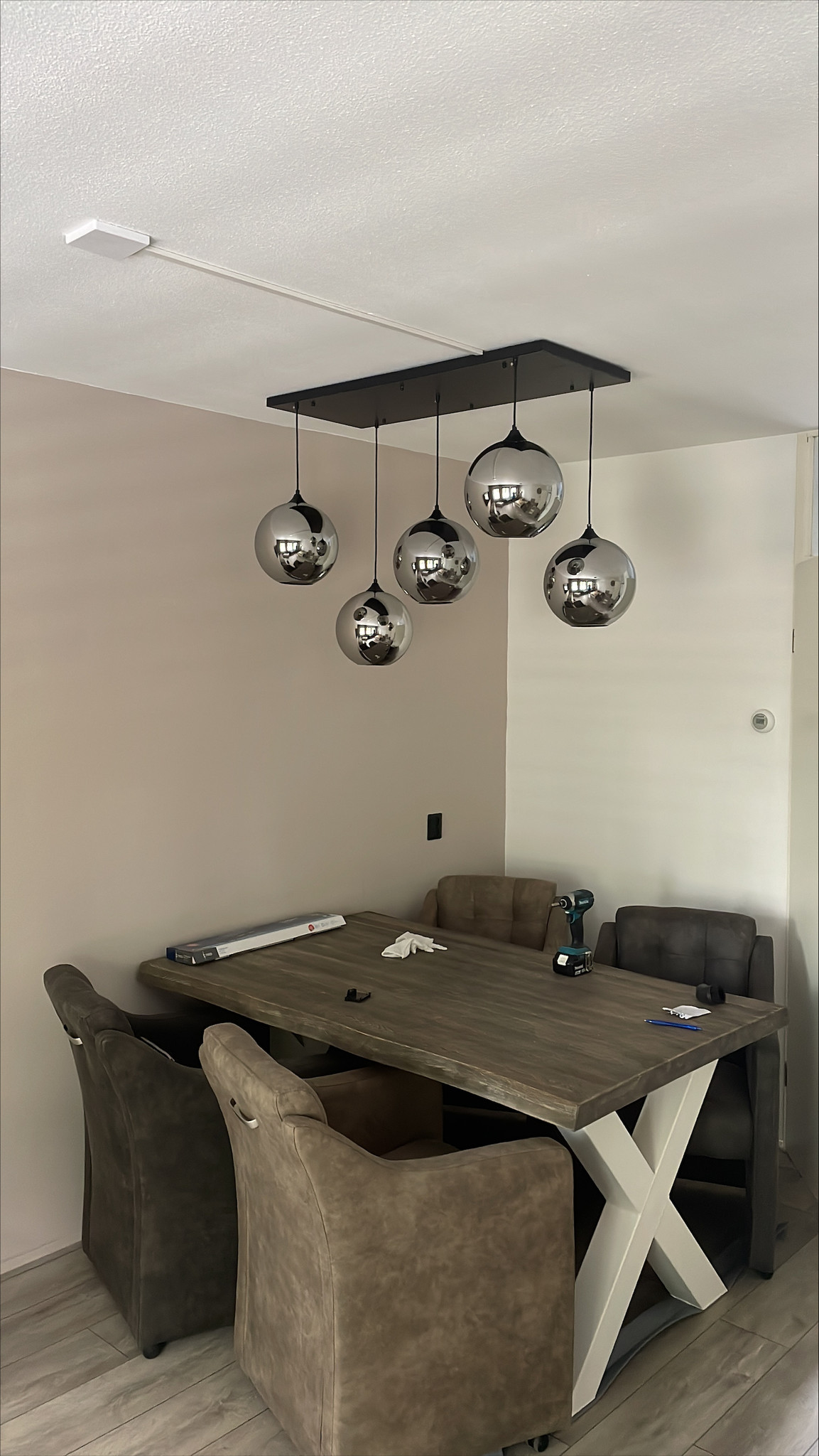 Hanglamp Illusion Smoking glass  5 lichts