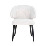 Eetkamerstoel Ankara Teddy Bouclé stof  / Zwart