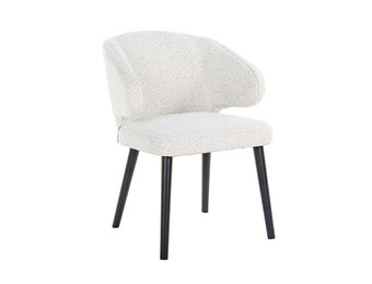 Eetkamerstoel Ankara Teddy Bouclé stof  / Zwart