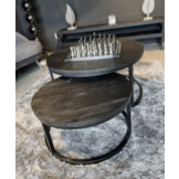 Salontafel Amsterdam Rond - Mangohout - Zwart