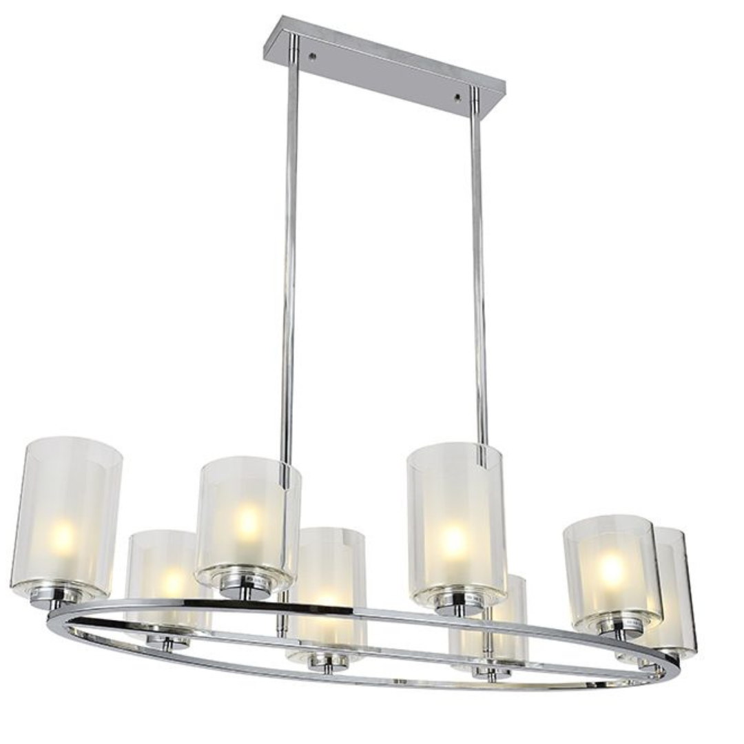 Hanglamp Fulda - Chroom - Rond - 120x60 cm