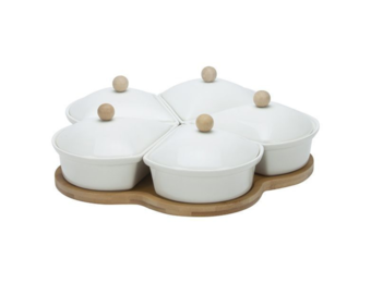 Bricard - Bamboo - Schaaltjes set - 11-delig - Wit