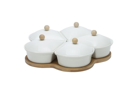 Bricard - Bamboo - Schaaltjes set - 11-delig - Wit