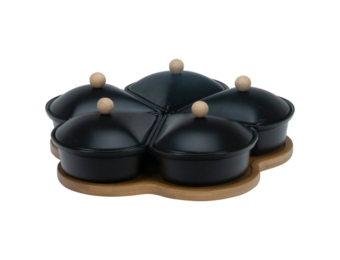 Bricard - Bamboo - Schaaltjes set - 11-delig - Zwart