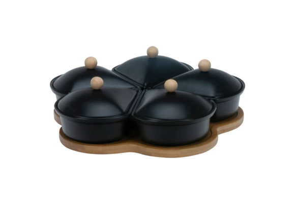 Bricard - Bamboo - Schaaltjes set - 11-delig - Zwart