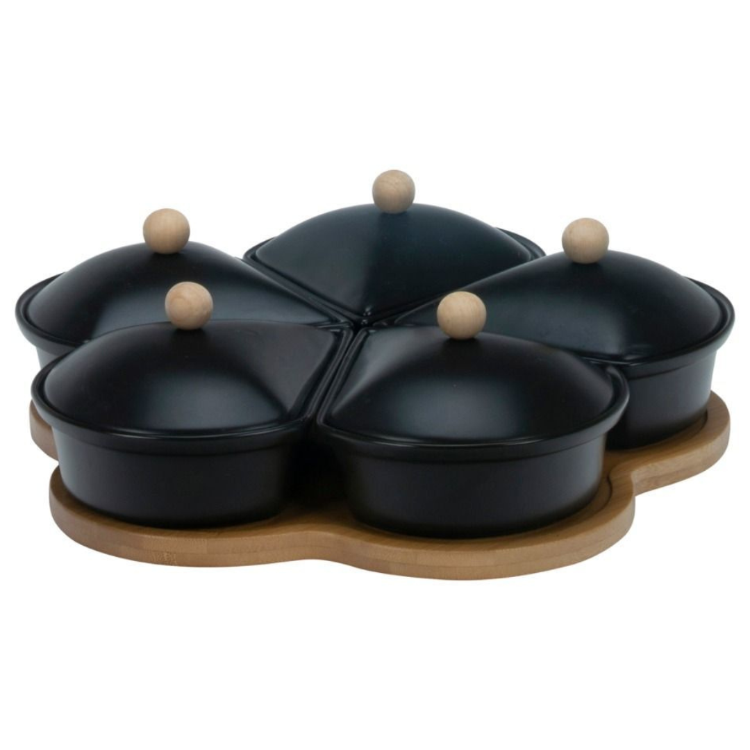 Bricard - Bamboo - 6966 - Schaaltjes set - 11-delig - Zwart