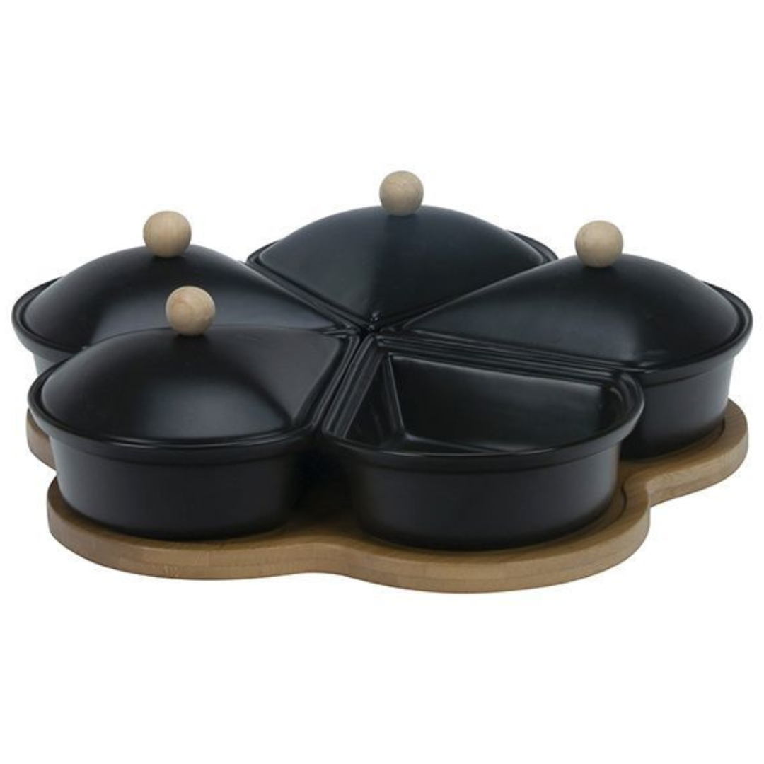 Bricard - Bamboo - 6966 - Schaaltjes set - 11-delig - Zwart