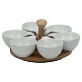 Bricard - 7115 - Bamboo - Schaaltjes set - 7-delig - Wit