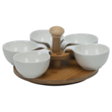 Bricard - 7115 - Bamboo - Schaaltjes set - 7-delig - Wit