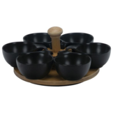 Bricard -7115 - Bamboo - Schaaltjes set - 7-delig - Zwart