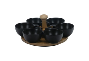 Bricard - Bamboo - Schaaltjes set - 7-delig - Zwart